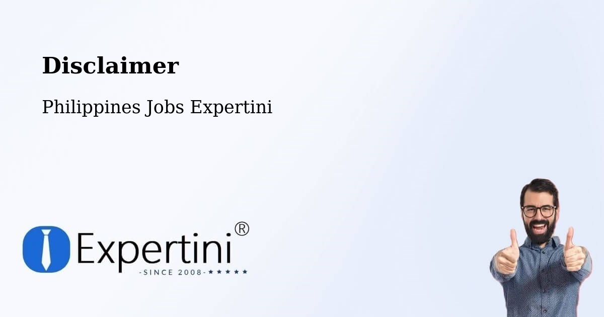 Disclaimer – Kudanding - Philippines Jobs Expertini